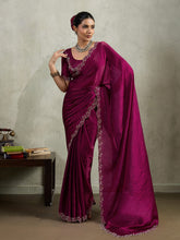 Embelished Satin Saree