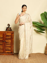 Floral Printed & Embellished Work Tissue Saree