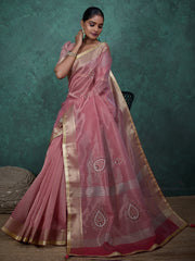 Woven Design Linen Saree