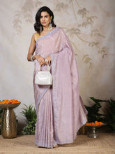 Sequence Embroidery Tissue Saree