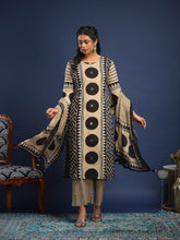 Printed Cotton Kurta With Pant & Dupatta