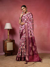 Printed Art-Tusser Saree