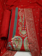 Woven Banarasi Art Silk Unstitched Suit With Dupatta