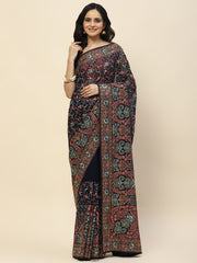 Resham Jaal Embroidery Georgette Saree