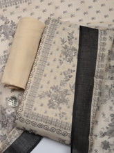 Embroidered Linen Blend Unstitched Suit With Pant & Dupatta