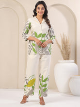 Printed Cotton Blend Shirt With Pants