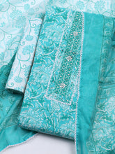 Printed Cotton Blend Unstitched Suit With Dupatta