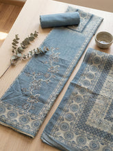 Embroidered Linen Blend Unstitched Suit With Pant & Dupatta