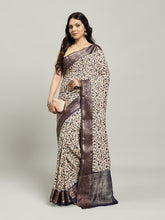Digital Printed Cotton Blend Woven Saree