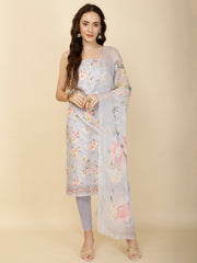 Printed Cotton Unstitched Suit Piece With Dupatta