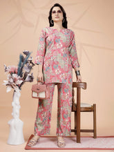 Printed Cotton Blend Kurta With Pants