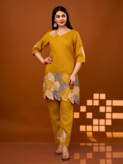 Printed Cotton Blend Kurta With Pant