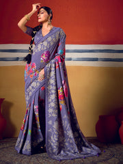 Digital Printed Art Silk Saree