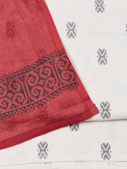 Printed Cotton Blend Unstitched Suit Piece With Dupatta