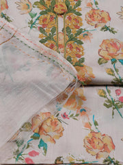 Neck Embroidered Cotton Blend Unstitched Suit Piece With Dupatta