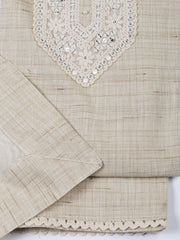 Neck Embroidery Cotton Unstitched Suit With Dupatta