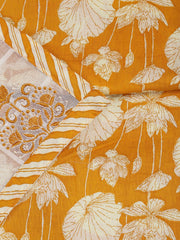 Printed Cotton Blend Unstitched Suit With Dupatta