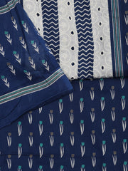 Printed Cotton Blend Unstitched Suit With Dupatta