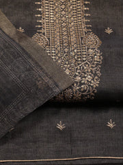 Neck Embroidery Chanderi Unstitched Suit Piece With Dupatta