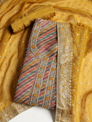 Embroidered Tissue Unstitched Suit With Dupatta