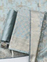 Woven Design Chanderi Unstitched Suit With Pant & Dupatta