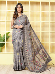 Resham Booti Woven Cotton Saree