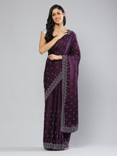 Swarovski Work Satin Saree