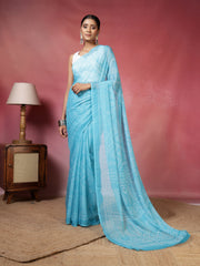 Bandhani Printed Chiffon Saree