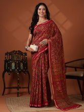 Digital Printed Art Silk Saree