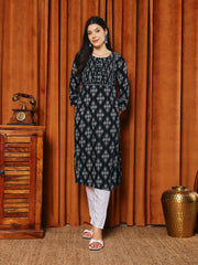 printed Cotton Blend Kurta