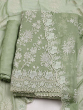 Embroidered Organza Unstitched Suit With Dupatta