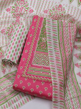 Printed Cotton Blend Unstitched Suit With Dupatta