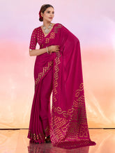 Printed Satin Saree