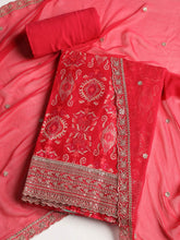 Embroidered Muslin Unstitched Suit With Dupatta