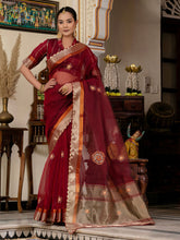 Woven Design Linen Saree