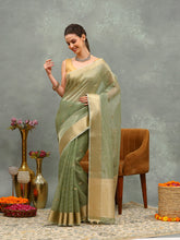 Embroidered Tissue Saree