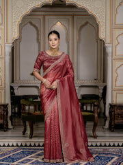 Sequence Embroidery Organza Saree