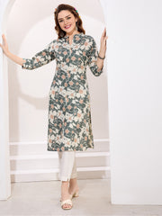 Floral Printed Cotton Kurta