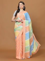 Floral Printed Chiffon Woven Saree