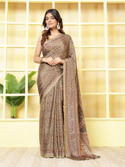 Digital Printed Crepe Saree