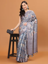 Digital Floral Printed Handloom Saree