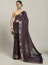 Digital Printed Cotton Blend Woven Saree