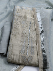 Banarasi Tissue Unstitched Suit With Dupatta