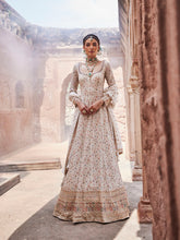 Resham Zari Jaal Georgette Anarkali Kurta With Churidar & Dupatta