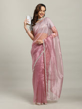 Sequence Embroidery Tissue Saree