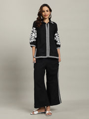 Printed Cotton Blend Kurta With Palazzo