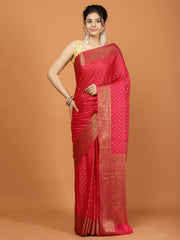 Zari Border Woven Chiffon Saree