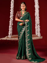 Plain Crepe Saree