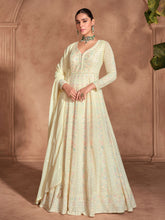 Embroidered Georgette Suit With Pant & Dupatta