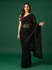 Embroidered Georgette Saree